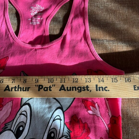 Disney The Wonderful World Of Racerback Womens Tank Top Featuring Thumper & Rose - Picture 6 of 7